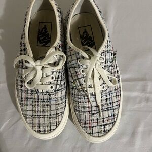 Vans Tweed Pattern Sneakers in Black and White